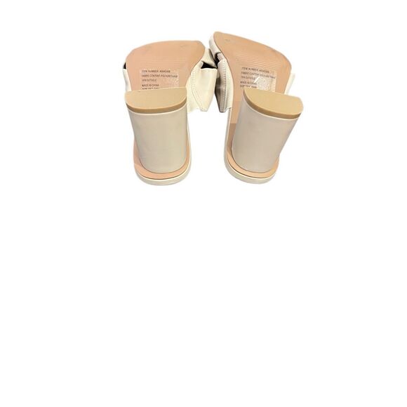 NWT SZ 7.5W Torrid Soft Knot Square Block Heel Open Toe Mules Sandals in Beige L - Picture 5 of 6